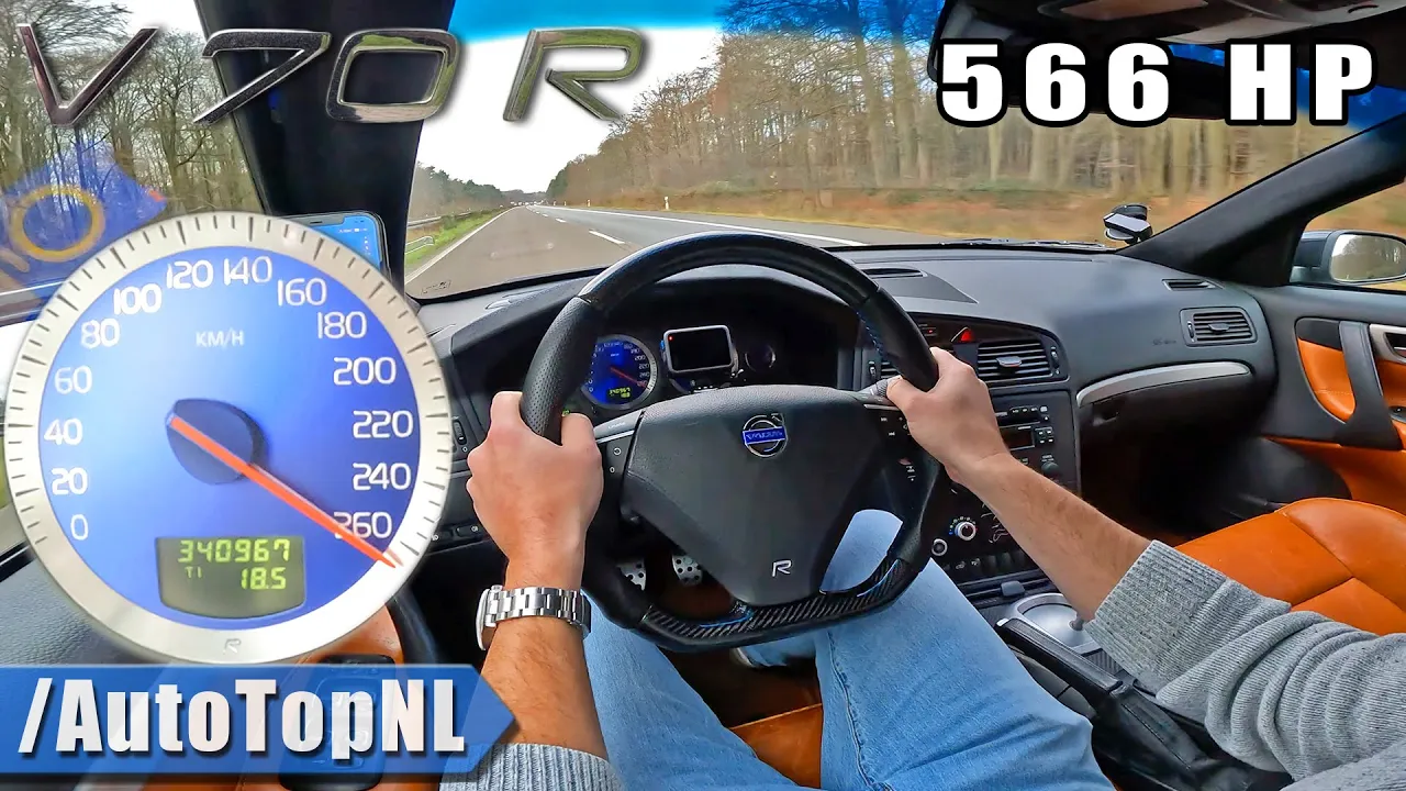 566HP VOLVO V70R on AUTOBAHN [NO SPEED LIMIT] by AutoTopNL