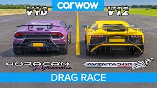 Lamborghini Aventador SV v Huracan Performante  - DRAG RACE, ROLLING RACE & BRAKE TEST