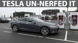 2014 Tesla Model S 85 kWh supercharging speed improved