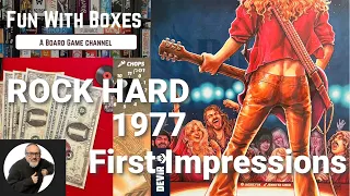 Rock Hard 1977 Board Game | Jackie Fox | Devir Games | First Impressions and Overview