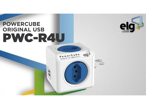 Multiplicador PowerCube Branco e Azul ELG