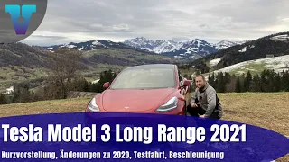 Tesla Model 3 Long Range 2021, was ist neu? - #Review #Testdrive [Deutsch 4K] | Vision E Drive #61
