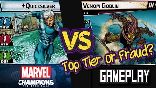 [NO ALLIES] Quicksilver vs Expert Venom Goblin | Marvel Champions Playthrough | Protection Ronin