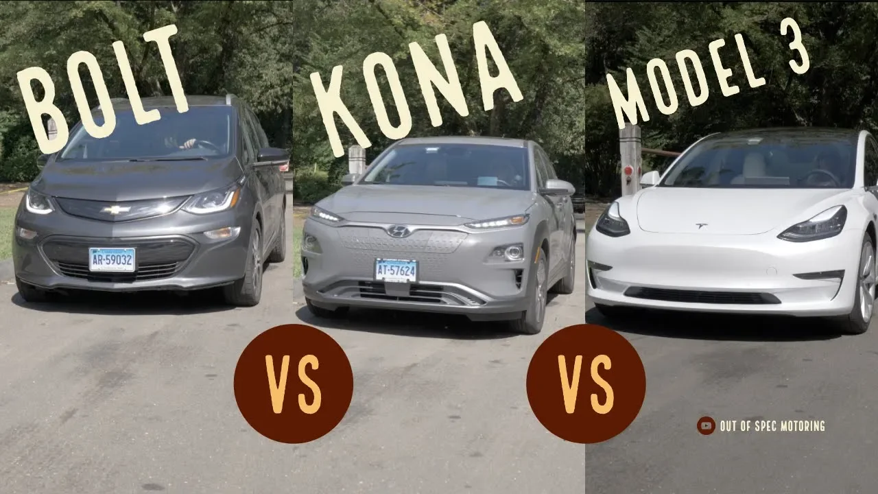 Comparison | Bolt vs Kona vs Model 3