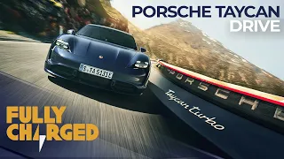 Porsche Taycan Turbo Rapid Charge Road Trip | Fully Charged