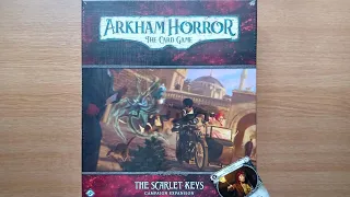 Scarlet Keys Campaign Expansion Comprehensive Unboxing SPOILER FREE Arkham Horror The Card Game