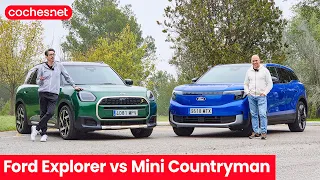 Mini COUNTRYMAN vs Ford EXPLORER | Comparativa SUV / Prueba / Test / Review en español | coches.net