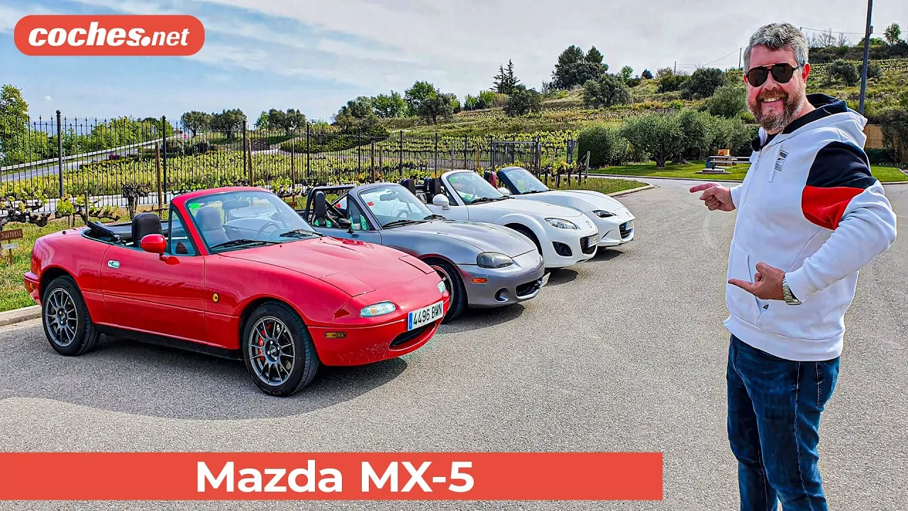 Las cuatro generaciones del MAZDA MX-5  | Prueba / Test / Review en español | coches.net
