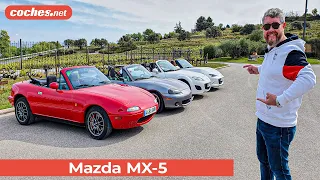 Las cuatro generaciones del MAZDA MX-5  | Prueba / Test / Review en español | coches.net