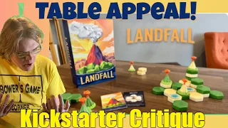 Landfall: A Cozy Volcano Island-Building Game- cardboard version !?! - Kickstarter Critique Review