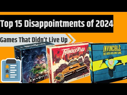 My Top 15 Board Game Dissapointments of 2024