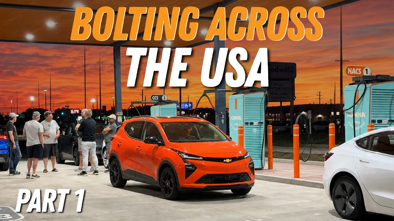 New Chevy Bolt LFP Cross Country Trip Only Using IONNA Chargers! Bolting Across The USA - pt 1