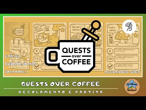 Quests over Coffee - regolamento e partita in italiano (tutorial-gameplay) [SUB ITA]