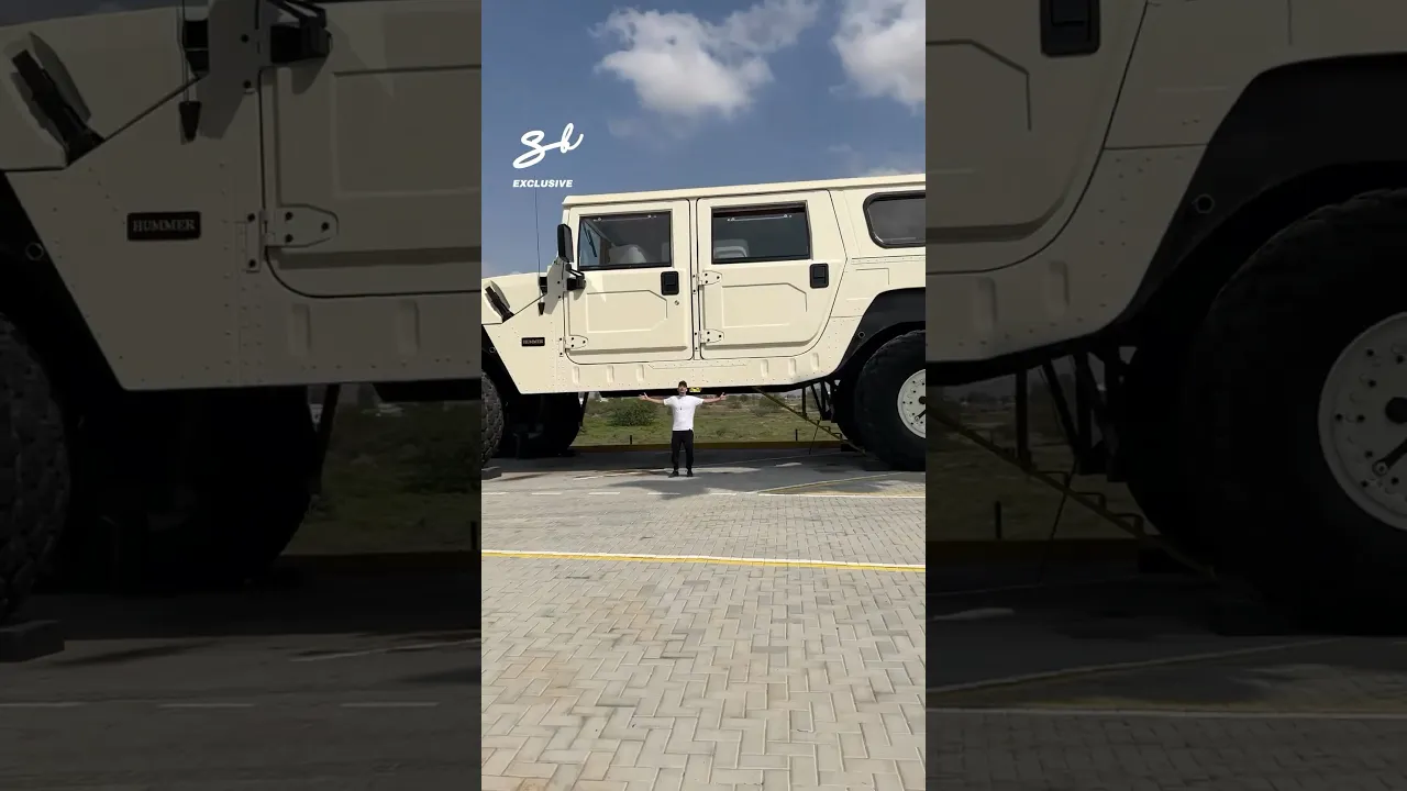 This giant Hummer is bigger than my apartment! 😅 #hummer #giant #suv