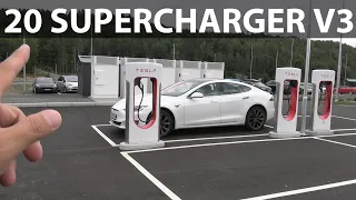 Circle K Bamble opened with Tesla supercharger v3