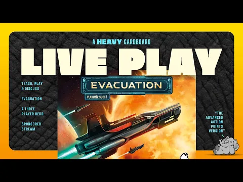 Evacuation (Points Mode w/Adv. Actions) - 3p Teaching & Play-through by Heavy Cardboard