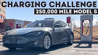 Charging A 250k Mile Tesla Model S From 0-100% Took Nearly 3 Hours!
