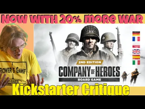 Company of Heroes Board Game 2nd Edition - Kickstarter Critique Review
