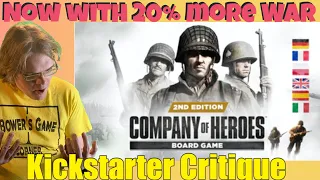 Company of Heroes Board Game 2nd Edition - Kickstarter Critique Review