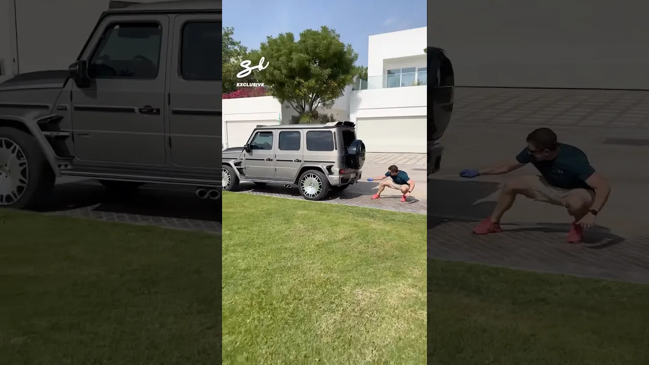 Nate thinks he's the world's strongest man 😂 #cars #funny #challenge