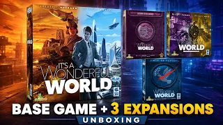 It's a Wonderful World | Base Game & Expansions Unboxing
