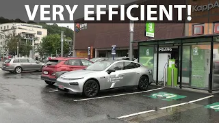 Xpeng P7 Performance wet highway test