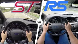 Ford Focus RS vs Focus ST ACCELERATION & TOP SPEED AutoBahn POV Drive