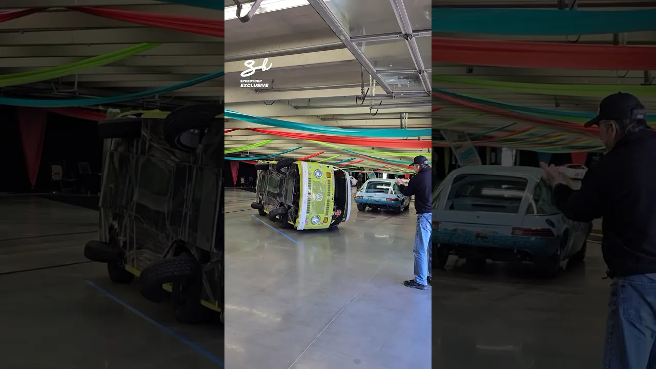 A Van That Drives Sideways 🤯 #vans #vehicles #funny
