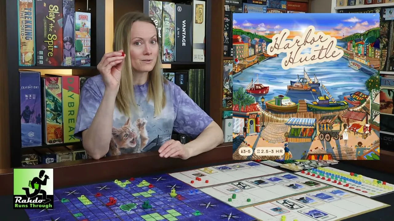 Harbor Hustle Engine Build to make money in this very thematic game