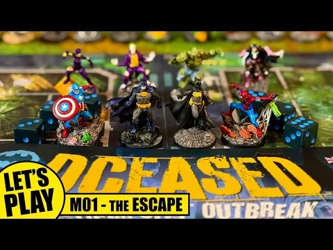 DCeased & Marvel Zombies Board Game | Solo Playthrough in Gotham City Outbreak: the Escape
