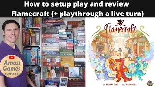 Flamecraft retail edition board game-how to setup play and review Cardboard Alchemy Lucky Duck Games