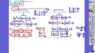 Factoring & Solving with a greater than 1