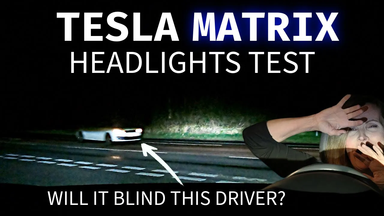 Tesla’s new MATRIX Headlights on 2024 Model 3 Highland HW4 first test review.