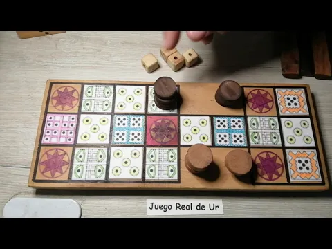 The Royal Game of Ur - Juego Real de Ur - Version compleja, 1001 Juegos de mesa antiguos y nuevos.
