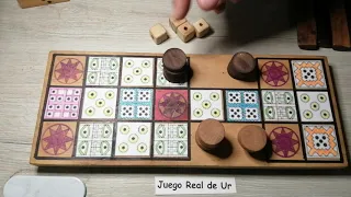 The Royal Game of Ur - Juego Real de Ur - Version compleja, 1001 Juegos de mesa antiguos y nuevos.