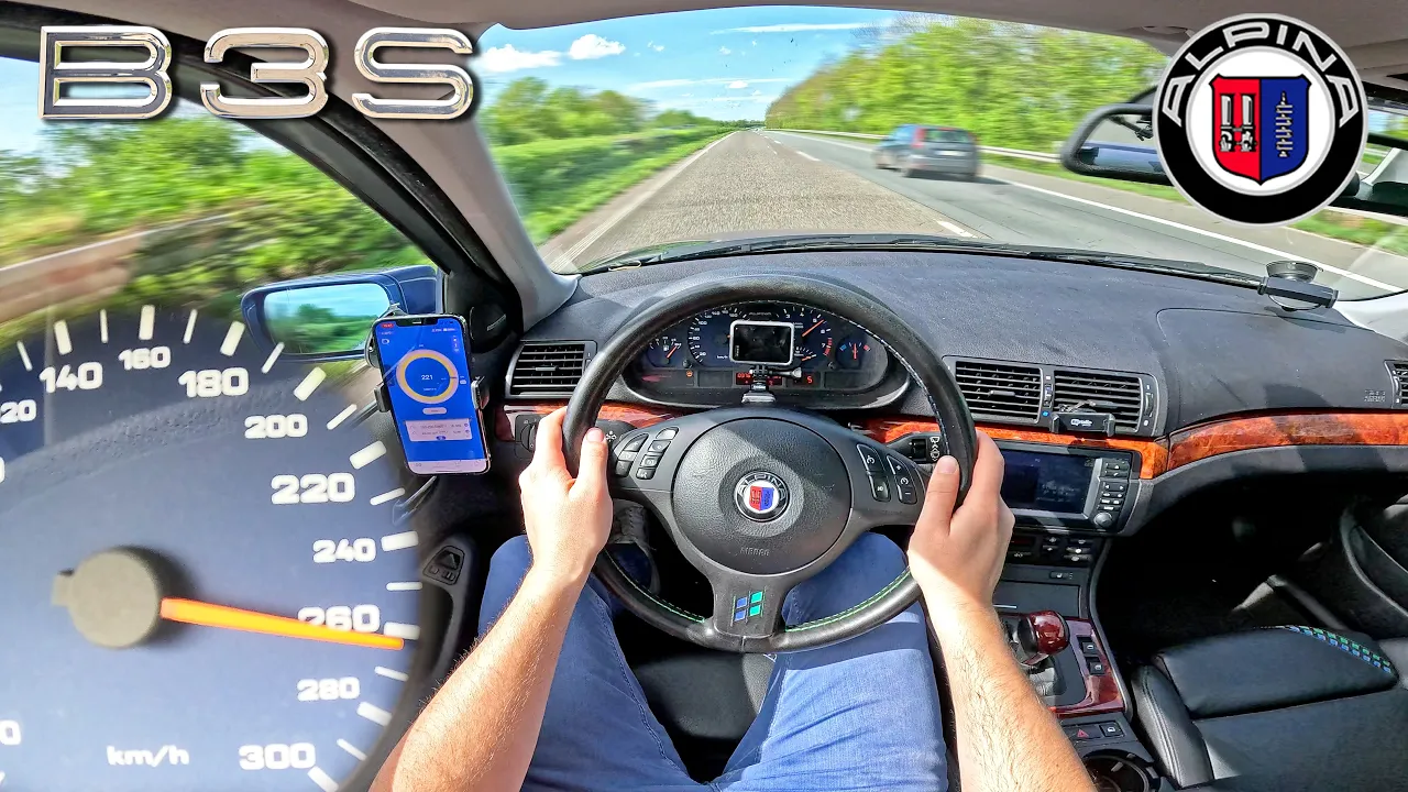2004 BMW ALPINA B3 S E46 does 260KMH on AUTOBAHN!