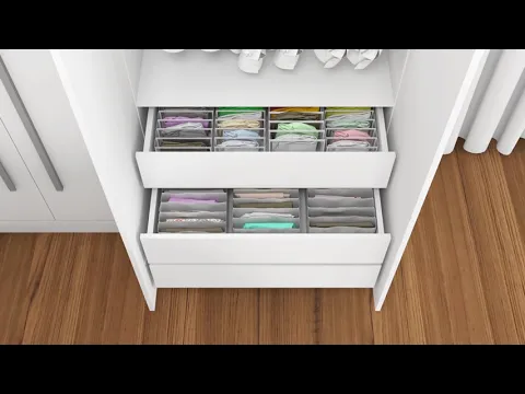 Organizadores de Gaveta G PVC Transparente 8x30x43cm Praticitá