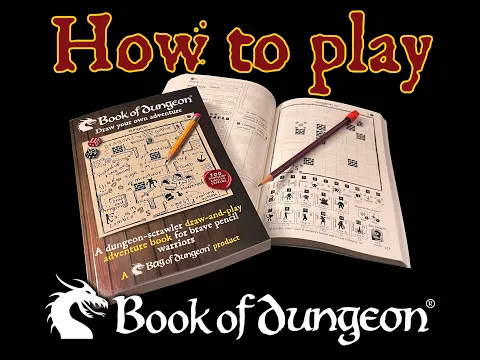How to play Book of Dungeon - A draw your own adventure game book