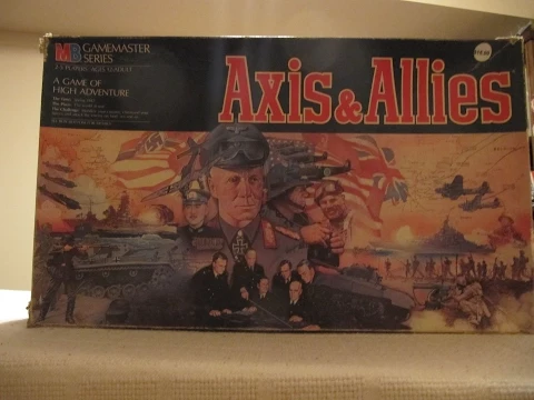 Axis and Allies Spring 1942 ( original MB board game ) game set up