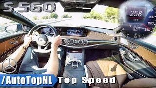 Mercedes Benz S560 TOP SPEED on AUTOBAHN by AutoTopNL
