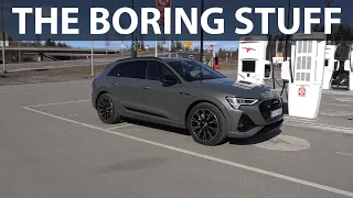 Tesla Model Y and Audi e-tron noise test with winter tires