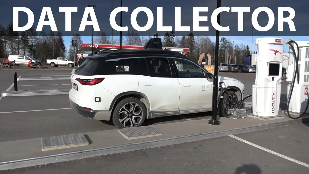 Nio ES8 self-driving car trainer spotted at Ionity Dal, Norway