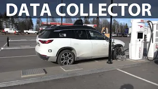 Nio ES8 self-driving car trainer spotted at Ionity Dal, Norway