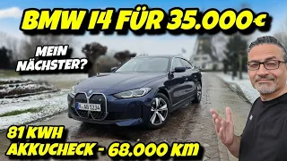 Gebrauchter BMW i4 eDrive40 im großen Check mit Aviloo Akkutest. #ev