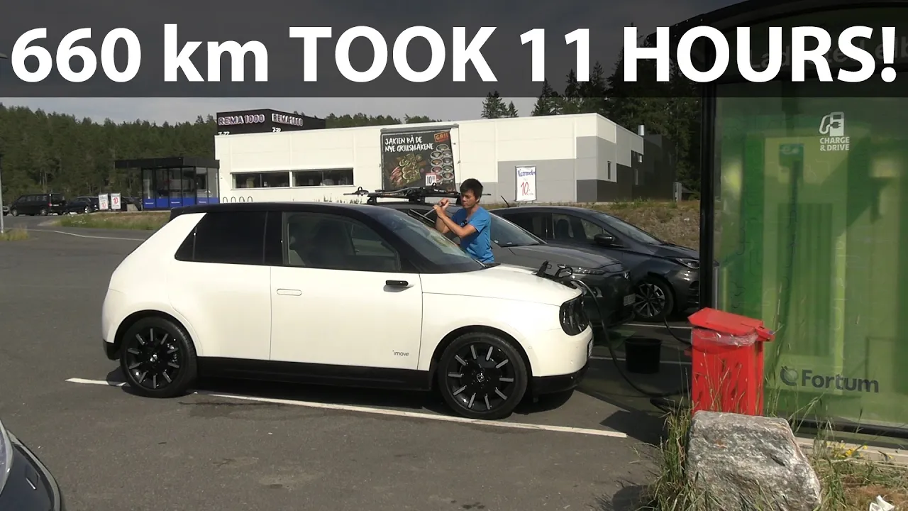 Honda e 660 km road trip in one day