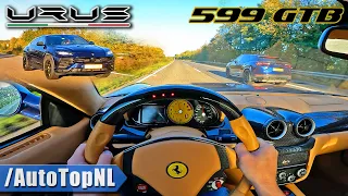 FERRARI 599 vs 840HP LAMBORGHINI URUS | HEAD 2 HEAD on AUTOBAHN by AutoTopNL