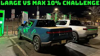 Rivian R1T Max vs Large Pack 10% EV Road Trip Challenge
