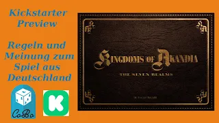 KS-Preview: Kingdoms of Akandia - Ein Abenteuerspiel im Stile der Legenden von Andor - Regeln/Review