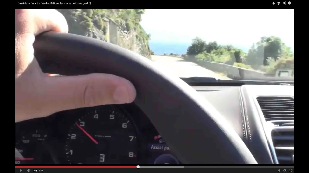 Essai de la Porsche Boxster 2012 sur les routes de Corse (part 3)