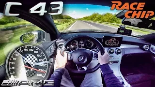 Mercedes AMG C43 RACECHIP 434 HP ACCELERATION & TOP SPEED AUTOBAHN POV by AutoTopNL